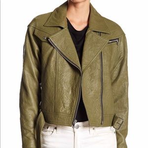 Paige Sivan Moto Leather Jacket Size S NEW